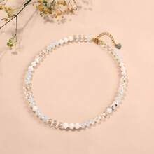 A Golden Cloud Bohemia Style Rainbow Gemstone Beaded Necklaces For Women Colorful Natural Stone Necklaces Surfer Beach Jewelry Gifts Daily Wear - Clear - View 2