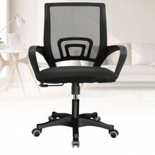 OYAJIA ✨‌Modern Ergonomic Office Chair Adjustable Swivel Mesh Computer Chair With Back Support Arms And Wheels For Home Work And Students Study Black - 黑 - 查看 10