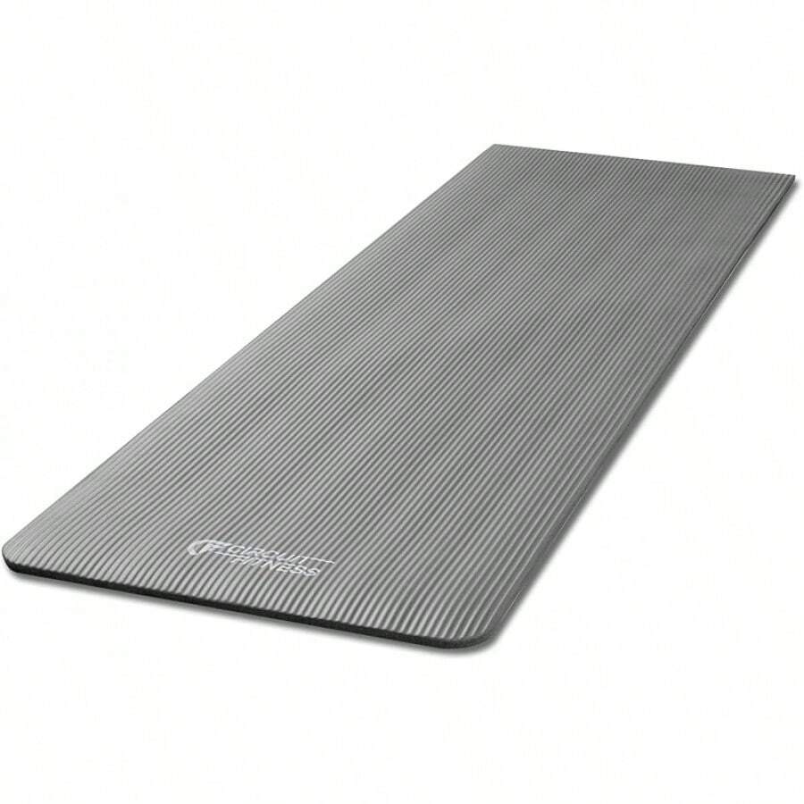 Esterillas de yoga multiusos antideslizantes Fitness by con correa de transporte, opciones deúltiples grosores y colores - Gris pizarra (1/2 pulgada) - Ver 1
