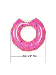 1 Piece Outdoor Fashion Inflatable Donut Swimming Ring, Thickened Pvc Material Water Sports Beach Pool Party Float, Summer Water Recreation Activities