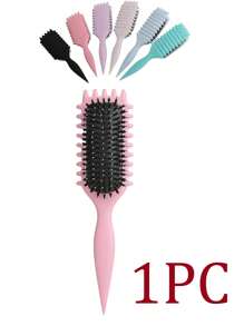 Nuevo set de cepillos para definir el rizado, 1 pieza Cepillo redondo limpiador de cabello, 1 pieza Cepillo moldeador y definidor de rizo para cabello rizado de mujer, diseñado por Candybrush
