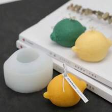 1pc Realistic Lemon-Shaped DIY Candle & Soap Mold - Reusable Plaster Craft Kit For Aromatherapy Candles And Handmade Natural Soaps - White - View 11