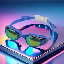 Colorful Electroplating Anti-Fog Swimming Goggles, Adjustable Adult Unisex Swimming Accessories, Beach Essentials, Beach Accessories, Pool Float - Multicolor - View 6