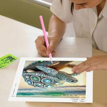 1 件 DIY 5D 特殊形状钻石艺术画，适合初学者，海龟钻石艺术套装，适合成人，水晶水钻钻石艺术画，适合家庭墙壁装饰礼物 - 海龜 - 查看 7