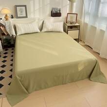 3/4 件复古小碎花花园涤纶精致可爱床上用品套装，蝴蝶结图案拉链羽绒被套套装，简约风格橄榄绿条纹印花羽绒被套套装（1 个羽绒被套 + 1 个床单 + 1/2 个枕套，不含填充物）