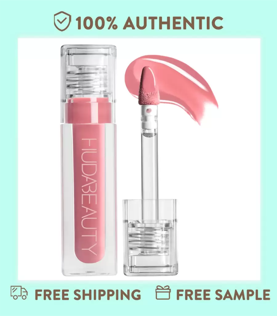 HUDA BEAUTY Lip Gloss Plumper For Fenty Beauty High-Shine Non-Sticky Formula With Vitamin E Lip Filler Effect & Hydrating Gloss 0.13 Oz/3.9 ML-Faux Filler Shiny Non-Sticky Lip Gloss-Size 0.13 Oz / 3.9 ML - Sugar Baby - 查看 1