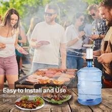Universal 5 Gallon Bottled Water Pump Electric Water Dispenser Portable Water Tank Pump For Camping Kitchen Workshop Garage - 黑色 - 查看 4