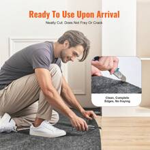 Carpet Pad Clip, 9' X 12'/4' X 6'/8' X 10' Protective Cushioned Carpet Pad, 0.24"/0.47" Thick - Double Sided Felt, 2-3㎡/7-8㎡/10-11㎡ Area Range Premium Comfort Underfoot Carpet Pad Carpet Pad For All Floors, Gray - 24.03 Sq.ft,48 X 72 Inches - View 5