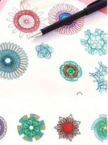 Juego de arte hecho a mano Spirograph de 22 piezas, set de papelería mágica de dibujo, set de reglas mágicas, juguete de dibujo, varios tipos de reglas de dibujo, plantillas de dibujo, patrones mágicos clásicos, regalo de cumpleaños, regalo de recompensa