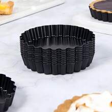 1 件/5 件/10 件，蛋挞模具，不锈钢圆底蛋糕模具，可重复使用，底部可拆卸，适用于馅饼、烘焙、芝士蛋糕、甜点 - 彩色 - 查看 11