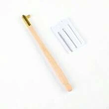 1 pieza Kit de herramientas de costura con mango de madera y cuentas, que incluye 3 piezas de agujas, ganchos de ganchillo, bordado y juego de cuentas, apropiado para bordado DIY, costura, cuentas, mejor opción de regalo para el Día de San Valentín y días festivos