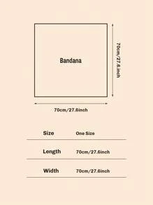 1 pièce Bandana de printemps pour femme 70cm Foulard en faux soie imprimé petit fichu bandeau écharpe protection du cou, utilisation polyvalente au quotidien