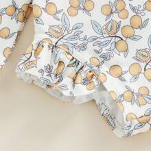 Infant Baby Girl Swimsuit One Piece Long Sleeve Rash Guard With Hat Set Floral Zipper Bathing Suit Beach Wear - 彩色 - 查看 5