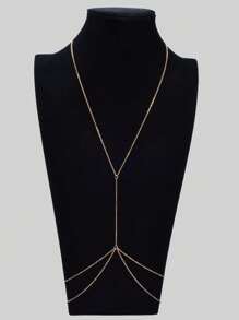 1pc Fashion Zinc Alloy Sling Body Chain For Women For Summer Beach Party