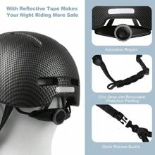 Shinmax Casco Bicicleta,Casco de Bicicleta con Visera extendida & Banda Reflectante Segura, Ligero para Urban Commuter Mountain Road Biker,Ajustable Casco Ciclismo - 1 - Ver 5