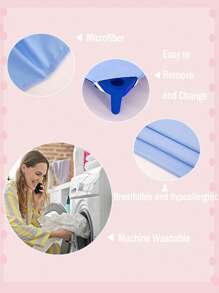 1 Pc Fitted Crib Sheets Daycare Mat Sheets, Breathable Fabric Toddler Fitted Sheets For Standard Crib, Daycare Nap Mat - Multicolor - View 5