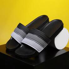 渐变色男士户外防滑舒适休闲拖鞋 - 灰色 - 查看 4