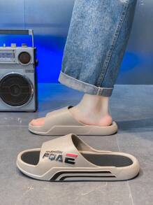 Men's Casual Slippers, Fashion Sports Outdoor Wear, Bathroom Shower Anti-Slip Indoor Slipper, Leisure Beach Street