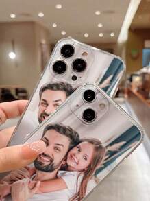 1 Stück anpassbares transparentes TPU Schutzhülle mit Kameraschutz, kompatibel mit Apple iPhone 16 Pro Max/16 Pro/15 Pro Max/14 Pro Max/13 Pro Max/A12/A13/A14/A15/A52/A54/A55/13C, OPPO A15/A17, Honor X6A/X7B/X8B/X6, S23 Ultra/S24 Ultra/A52S, VIVO, OPPO, SAM, Redmi, Pixel 8/P20/NORD 5G