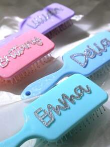 1pc Personalized Macaron Color Name Customized Massaging Comb, Gift For Her, Holiday Gift, Small Gift