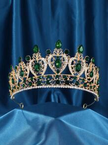 Women's Princess Crown Headpiece, Birthday Queen Black Crystal Crown, Suitable For Party, Birthday, Halloween, Photography, Gift-Giving, Christmas And Other Occasions - Multicolor - View 2