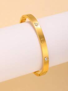Fashionable Polished Electroplated Stainless Steel & Bracelet, Elegant Jewelry Accessories For Women, Suitable For Daily Wear And Party Charm, Ideal Gift