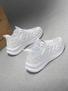 Men's Fashion Casual Sports Shoes, Breathable Shock-Absorbing Running Sneakers, Lightweight Non-Slip Walking Shoes