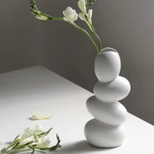 1 件独特花瓶花盆硅胶模具、石膏花瓶模具、现代花瓶硅胶模具、混凝土水泥模具、花盆、笔筒、石膏树脂模具、手工家居装饰 - 粉色 - 查看 10