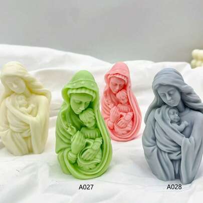 Multifunctional Silicone Mold For DIY Handmade Fragrance Plaster, Featuring Mother Holding Child Design