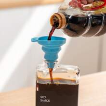 4 Pack 12oz/350ml Gold Olive Oil Dispenser Set - Heavy Duty Thickened Glass Bottles For Kitchen, Cooking Oil, Vinegar, Soy Sauce And Coffee Syrup, With Stainless Steel Automatic Pour Spout And 40 Label Funnel - 黑色 - 查看 9