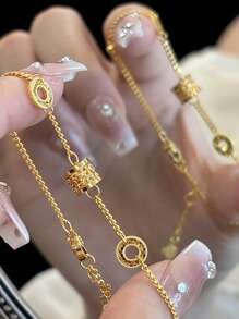 1 Vòng tay hạt cườm hình trái tim, Thiết kế thời trang sang trọng Trang sức nữ - Vòng tay eo nhỏ - Xem 1