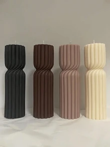 1 pieza Decoración de vela artesanal con rayas, regalo festivo, ambientador de fragancia fresca y duradera, vela de aromaterapia adecuada para decoración del hogar, chimenea, habitación, sala de estar, decoración central, oficina, regalo perfecto para San Valentín, Acción de Gracias, Navidad, Halloween, Pascua, cumpleaños y regalos de decoración para el hogar, graduación, boda
