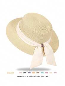 [Aangepast] Zomerhoed Opvouwbare Oprolbare Floppy Strandhoeden Voor Vrouwen Zon Vrouwen Strohoed Brede Rand UPF 50