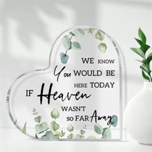 1pc, Heart Acrylic Sign In Loving Memory Of Loved One Wedding Memorial Table Sign Gifts For Ceremony And Reception Remembrance Mother Father In Law Plaque For Counter Desk Centerpiece Decor (Beautiful Style)