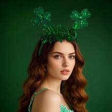 1pc St. Patrick's Day Clover Headband, Irish Festival Party Decoration Hair Accessory, Shamrock & Clover Ornament Headband, Carnival Party Supplies, Birthday Celebration
