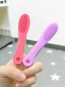 4pcs Silicone Nose Pore Cleansing Brush, Portable Blackhead Remover Massager, Beauty Cleaning Tool - Multicolor - View 2