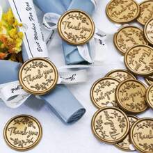 50/100/200/300 piezas Pegatinas de cera con iniciales personalizadas, pegatinas de sello de cera hechas a mano para invitaciones de boda, pegatinas de cera autoadhesivas para sobres - Bronce, ornamental, resistente al agua, multifuncional, multifuncional, ornamental para estudiantes de último año de secundaria, estudiantes universitarios, estudiantes universitarios, estudiantes de primer año, estudiantes de segundo año, estudiantes de cursos inferiores