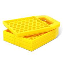 [4 piezas] Bloques de nivelación, almohadillas estabilizadoras de gato para ruedas de caravana o autocaravana, de 8.8"X6.5" - Amarillo - Ver 1