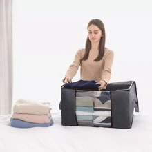3 Pack Clothes Storage Bag Organizer - 深灰色 - 查看 3