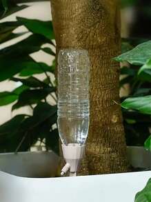 Set de 5 kits de riego automático para plantas, con sistema de riego por goteo de flujo ajustable, para plantas de interior y jardín, sin necesidad de batería, se ajusta a botellas con rosca estándar europea y americana