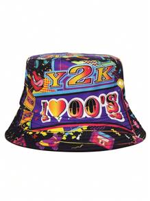 1pc Spring Autumn Newly Designed Bucket Hat For Women, Retro Fashionable Sun Hat, Outdoor Sunshade Hat, YK2 Style Bucket Hat - Multicolor - View 2