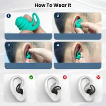 2pcs High-Efficiency Noise-Proof Earplugs, Waterproof Earplug, Easily Portable Earplugs, Features: Highly Effective Noise-Proof, 100% Waterproof, Convenient To Carry, Small And Lightweight Earplugs, Silicone Earplugs, Comfortable To Wear For Sleeping, Suitable For Swimming, Running, Sleeping, And Noisy Places, Suitable For Both Men And Women, Multi-Purpose Earplugs, Reusable Earplugs