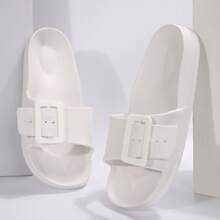 Women's Summer Sandals - Chic Thick Sole With Adjustable Buckle & Waterproof Features - White - View 8