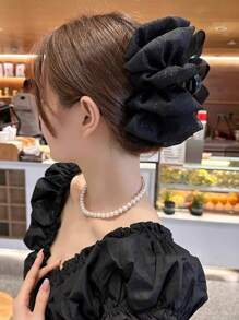 1 件女士抓夹 - 全星 - 水钻 - 蝴蝶结 - 发爪头饰发夹发夹发夹发夹发夹发夹，爪夹秋冬发饰女士度假装女士 - 黑色 - 查看 16