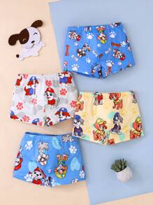 Chatreadl 男童平角内裤 4 件套 可爱酷炫卡通小狗图案四季套装 - 彩色 - 查看 3