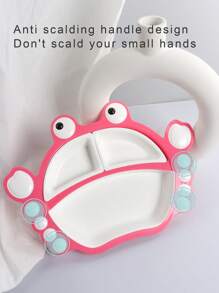 1pc Baby Crab Shaped PP Material Divided Plate, Food Categorized, Suitable For Toddlers Learning To Eat