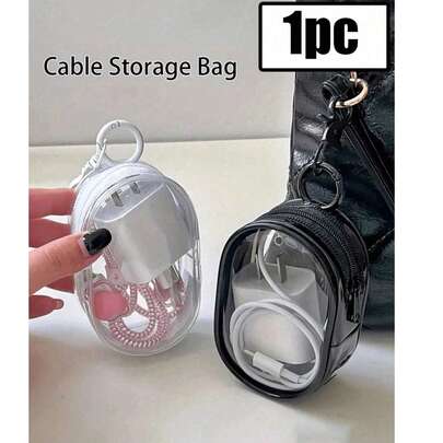 1pc Portable Mini Clear Zipper Storage Bag, Multi-Functional Jewelry Pouch Suitable For Earphones, Power Banks, Key Chains, Rings, Perfumes, Travel Accessories, Unisex, Travel Essential (Key Chain Style Random) Travel Essentials Holiday Essentials Bag,Room Decor, Bags,Makeup Bag,Vanity,Travel,Make Up Bag,Travel Essentials,Organizer,Storage,Travel Essential,Makeup Organizer,Makeup Bags,Make Up Organizer,Toiletry Bag,Desk Organiser,Cosmetic Bag,Makeup Pouch,Make Up Organize,Vanity Accessories,Make Up Pouch,Make Up Bags,Gifts For Women,Christmas Gifts,Gift Ideas For Women,Makeup Pouch,Travel Essential