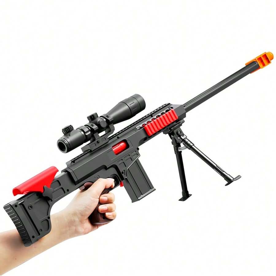 Soft Bullet Toy Gun Sniper Rifle With Scope Realistic Barrel Look Real ...