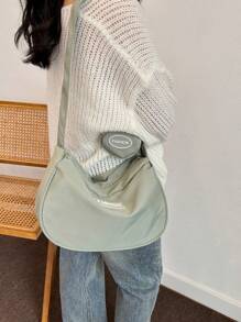 尼龙饺子形休闲手提包带小袋，夏季新款女士设计