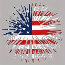 1/2/3 件爱国美国国旗火焰烫印贴纸 - 高品质 DIY 热压贴纸，可清洗且易于粘贴在衣服、枕头和包包上 - 非常适合独立日庆祝活动和装饰